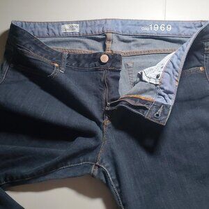 GAP 1969 Always Skinny Mid Rise Dark Wash Jeans From 2010 - Size 16R/33w